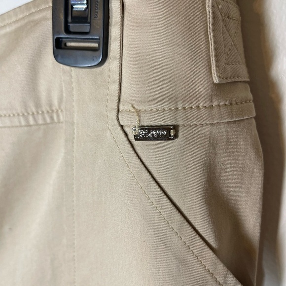 St. John Tan Trousers Cropped Wide Leg Career sz 8 - Picture 2 of 4